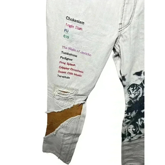 Rare Y2K WWE PPFM Wrestling Jeans – Vintage 2005 WWE Superstars Print – Size 31 - Picture 9 of 12